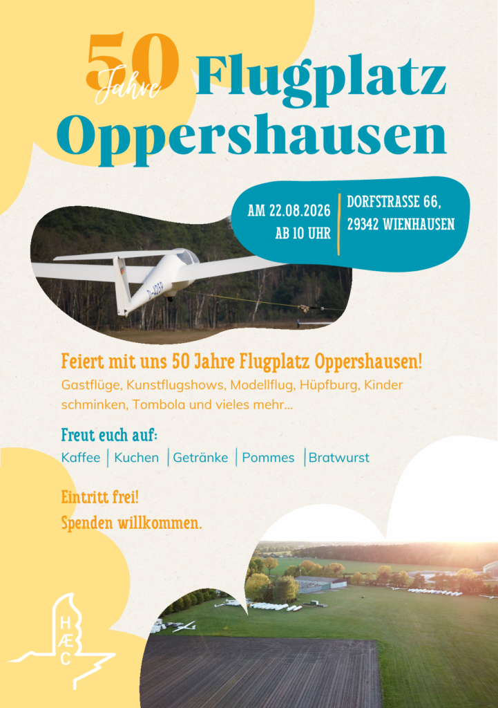 Flyer 50 Jahre Flugplatz Oppershausen Flugplatzfest